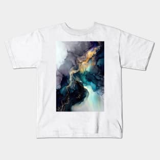 Mystical Skies - Abstract Alcohol Ink Art Kids T-Shirt